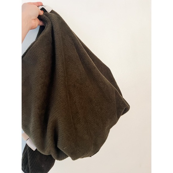 VINTAGE WOOLRICH FLEECE RIBBED CORDUROY GREEN BROWN PULLOVER MENS LARGE - Picture 7 of 8